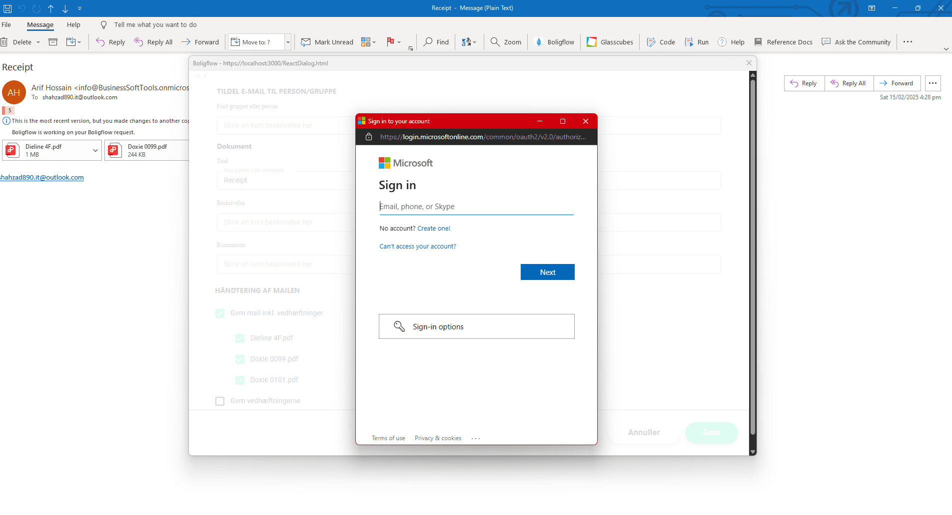 Boligflow — Outlook Add-in