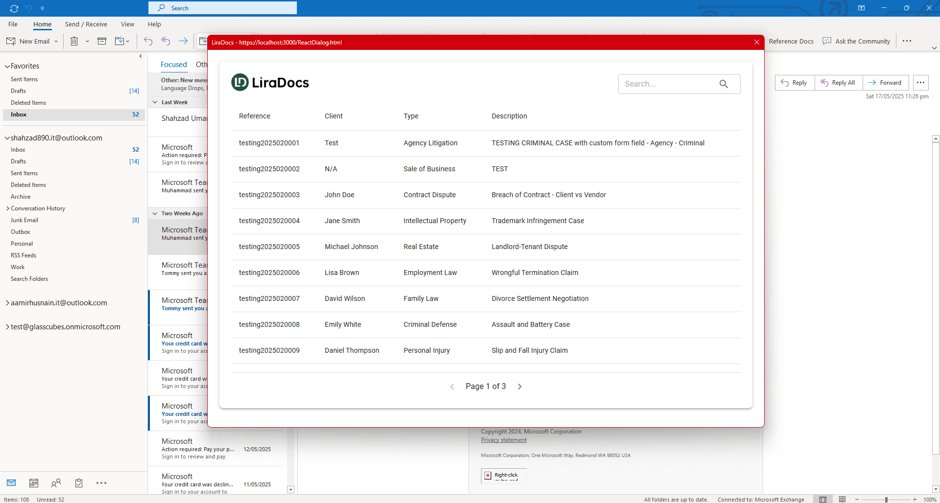 Liradoc — Outlook Add-in