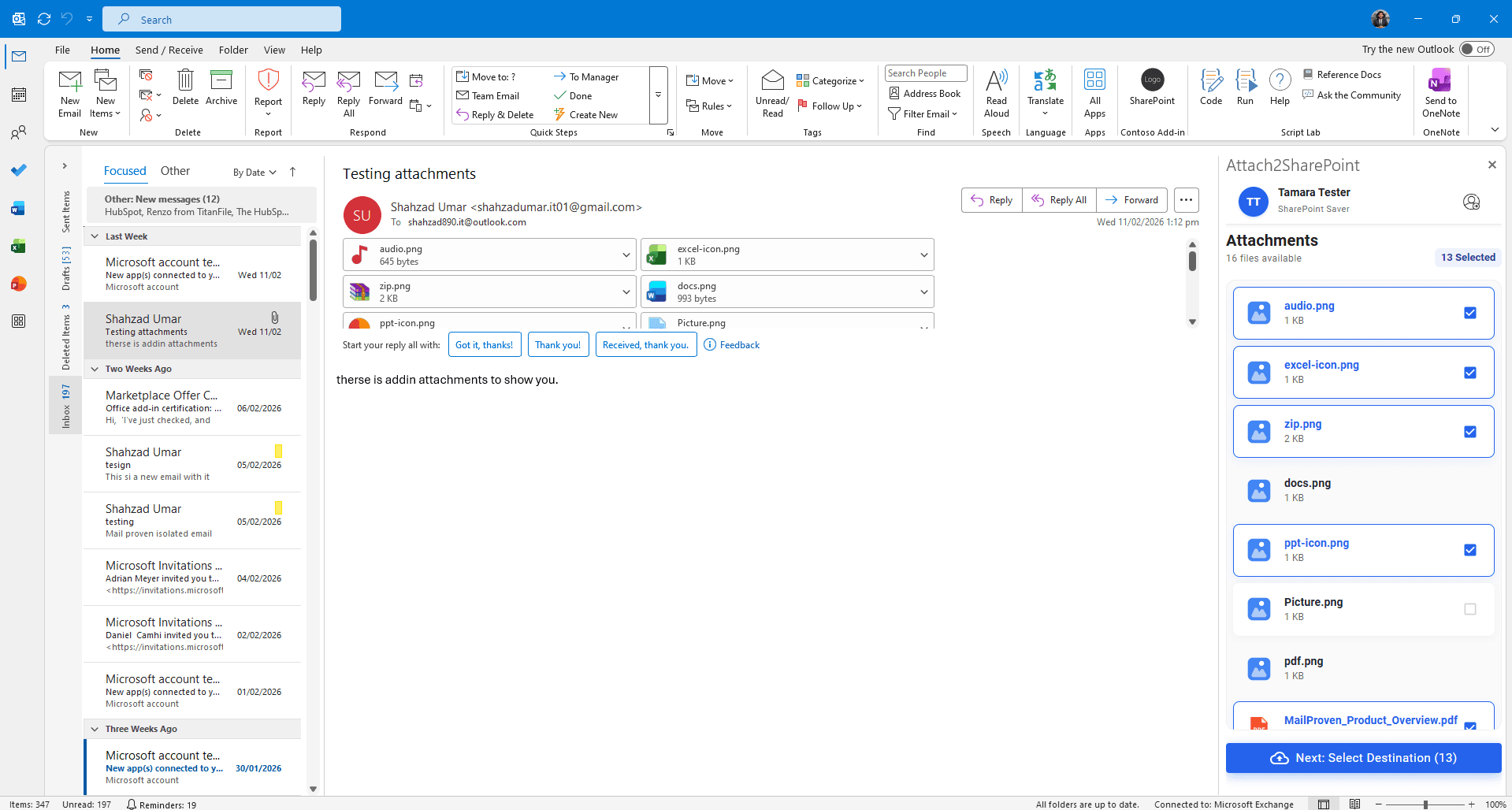 Sharepoint — Outlook Add-in