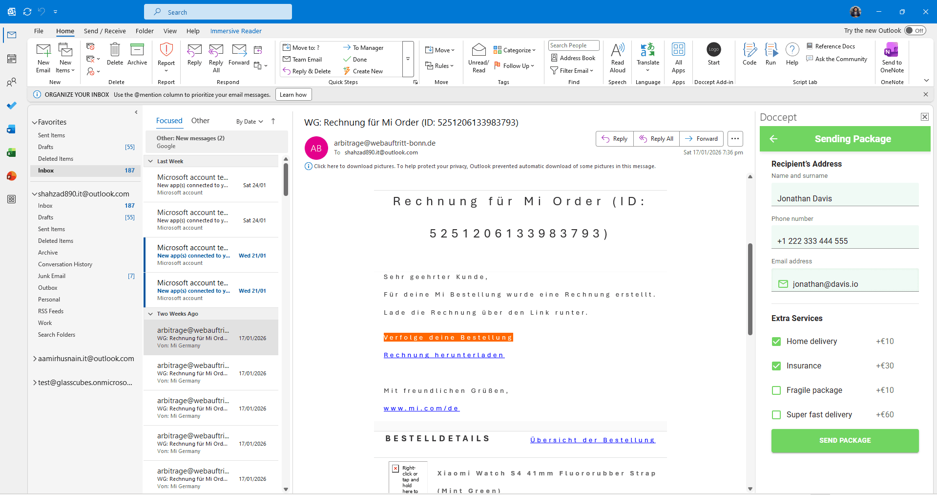 Tracking screenshot 3