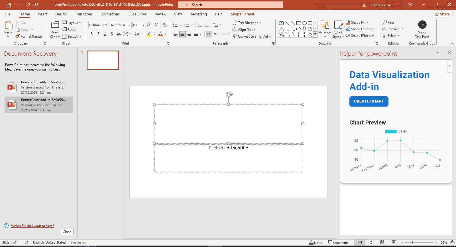 Chart Visulation — PowerPoint Add-in