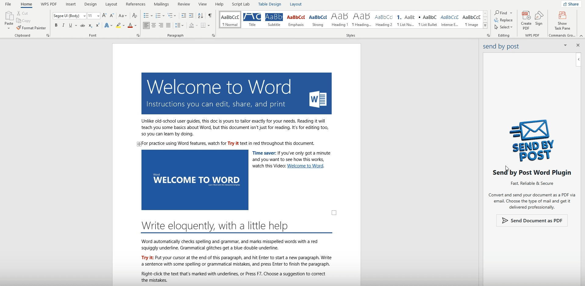 Word Document To Pdf — Word Add-in