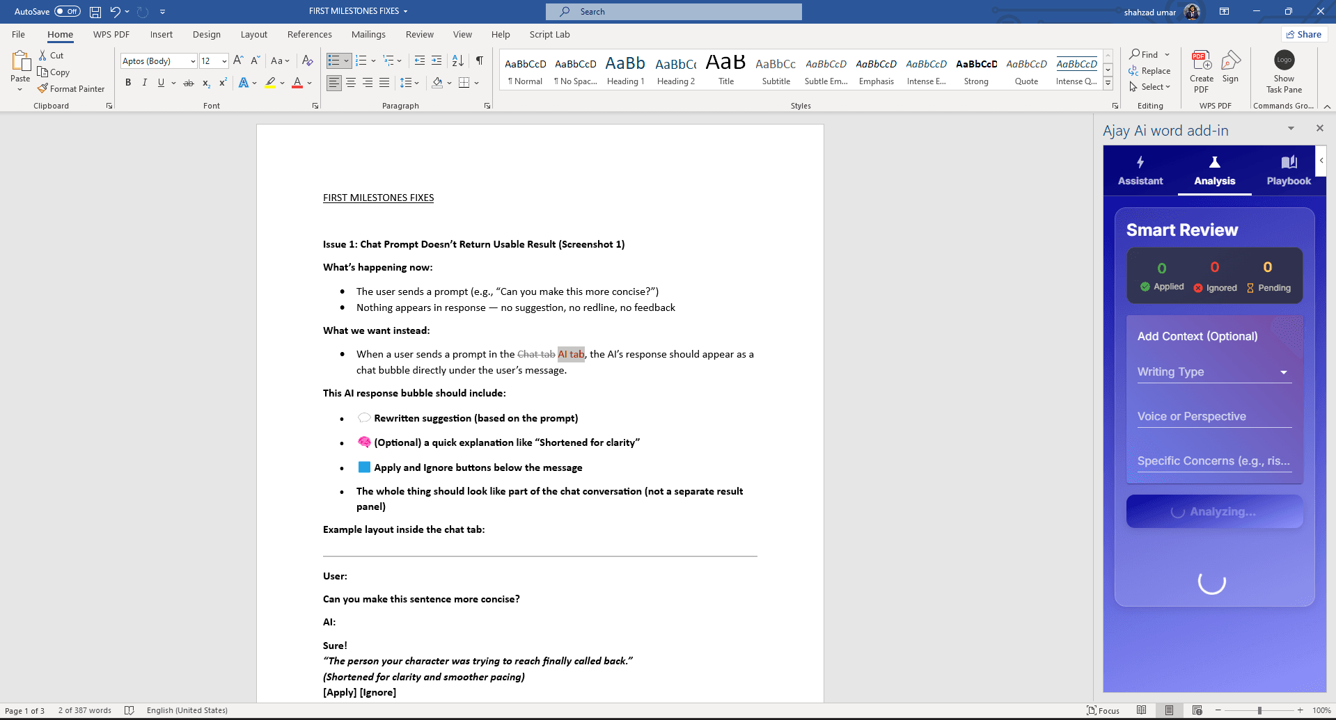 Ajay Word Addin screenshot 4