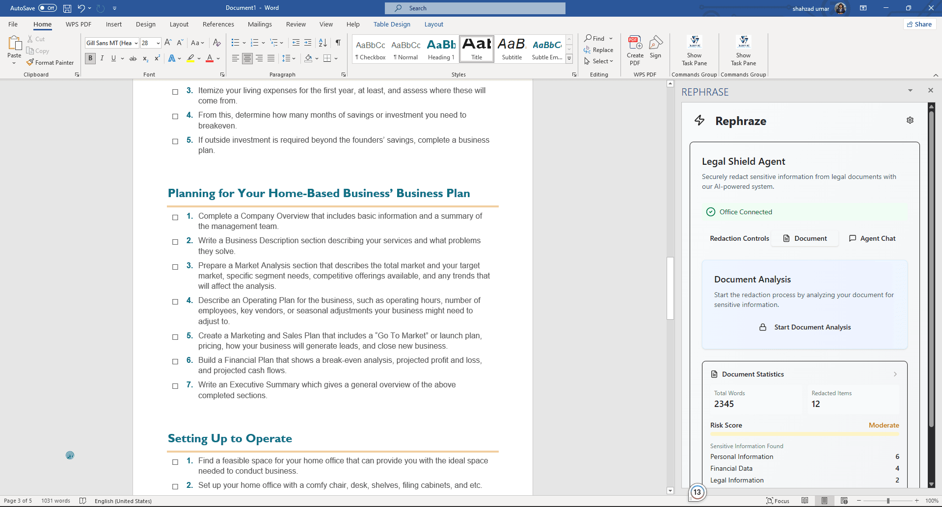 Rephraz — Word Add-in