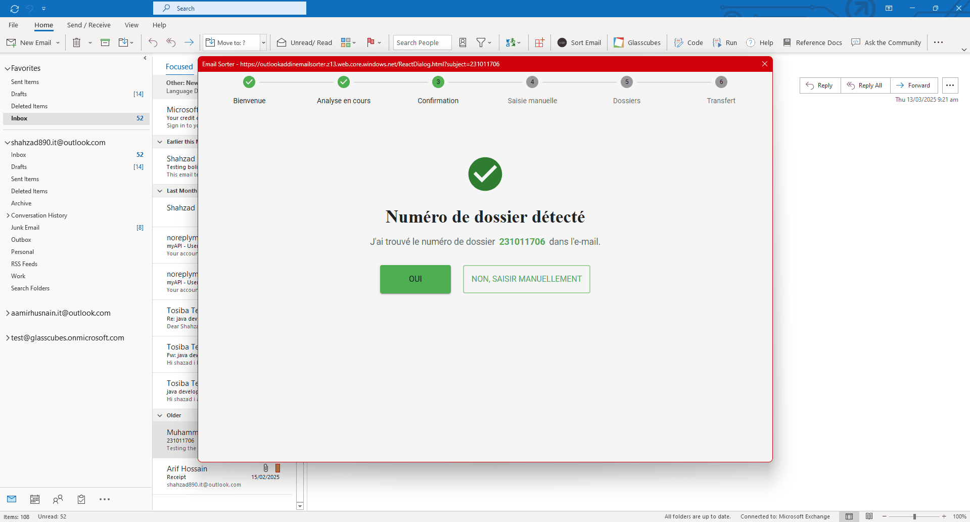 Email Sorter screenshot 2