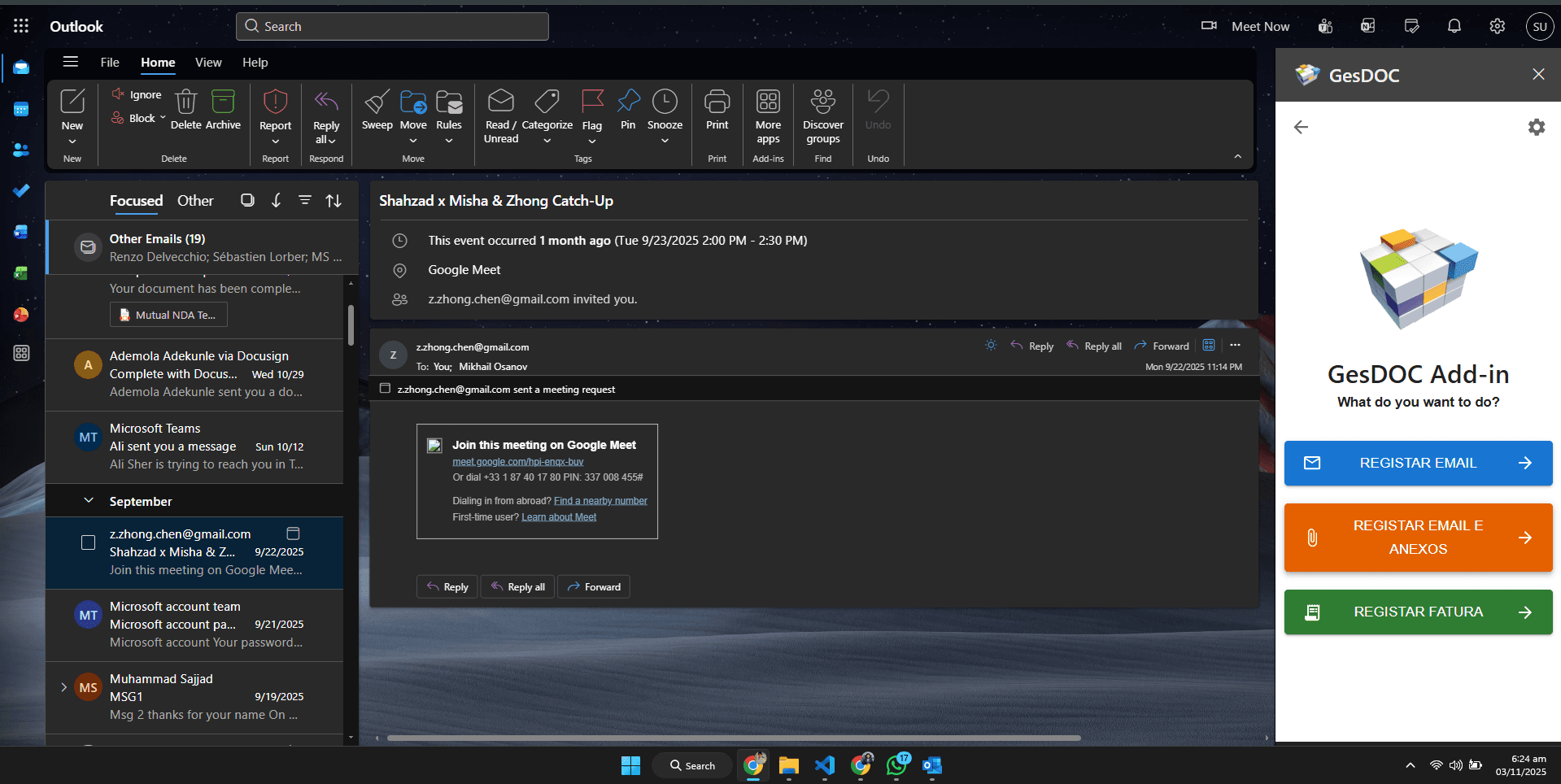Gesdoc Outlook Addin screenshot 3