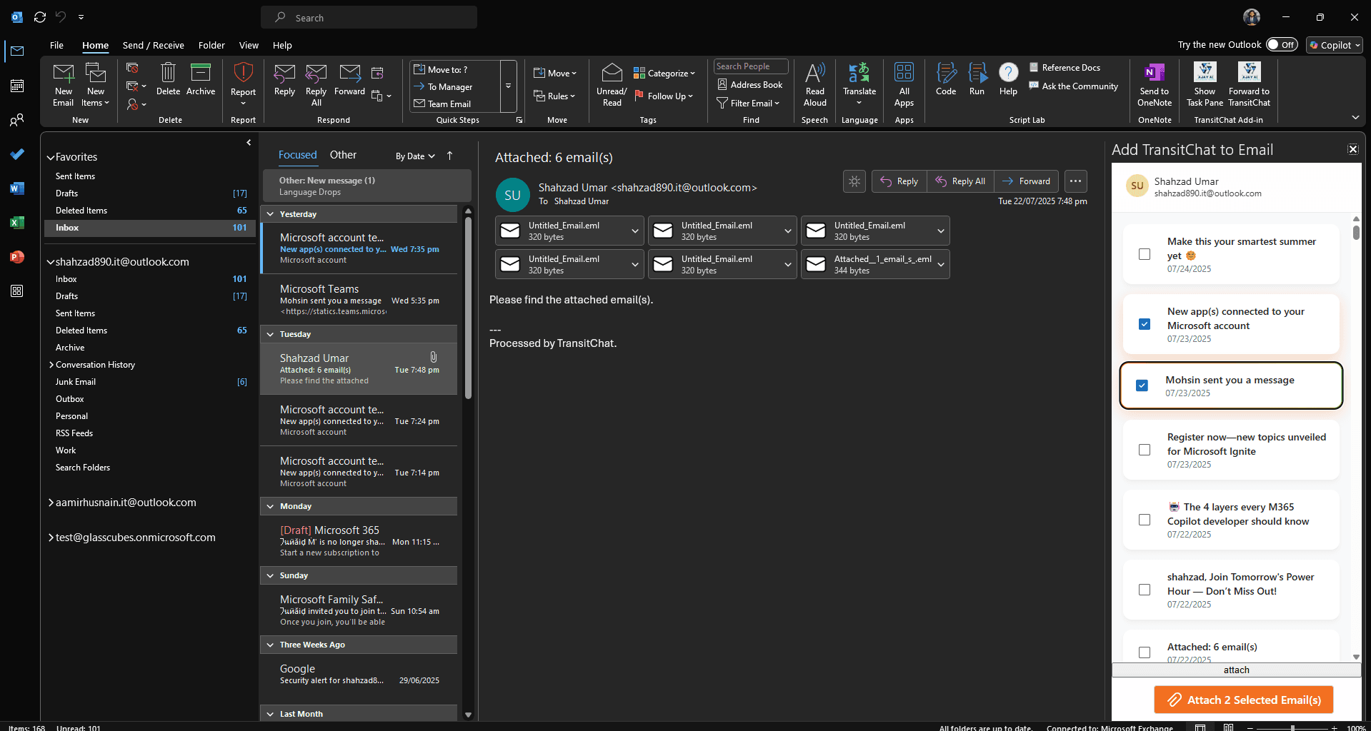 Outlook Transchit screenshot 2