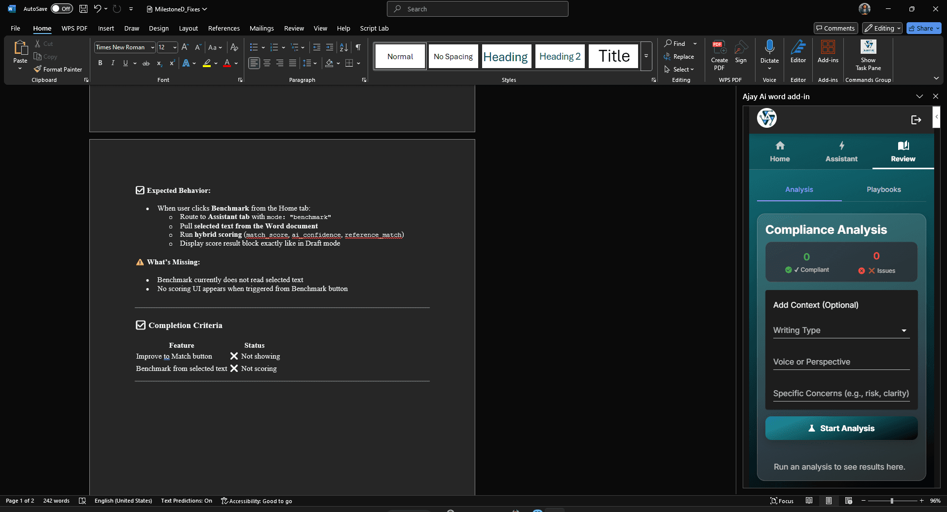 Ajay Word Addin New screenshot 4