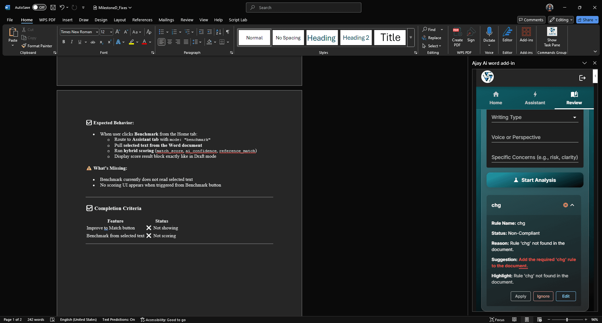 Ajay Word Addin New screenshot 3