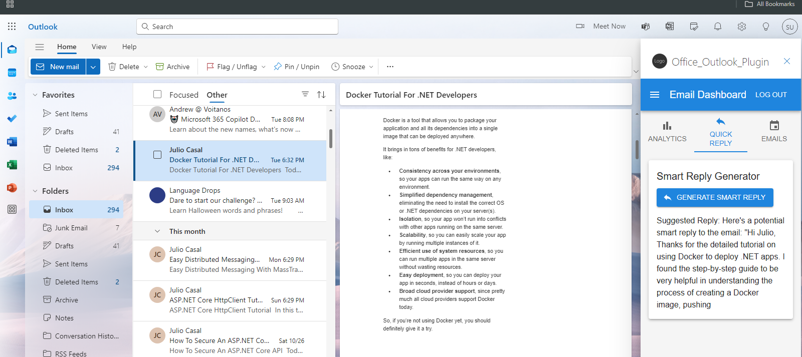 Gmail add-on with contextual inbox sidebar tools