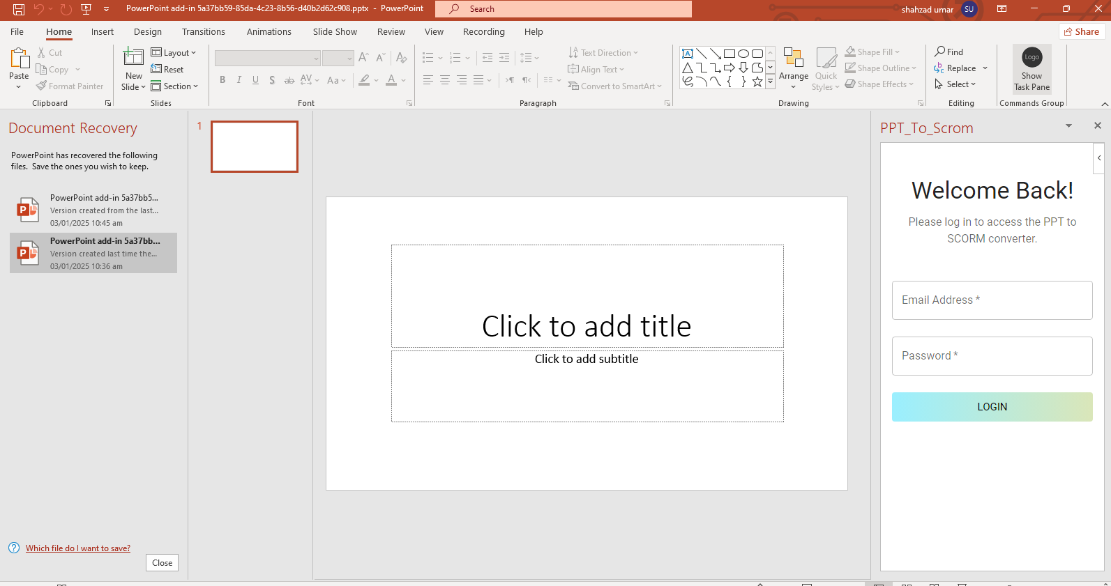 Google Slides add-on for presentation automation
